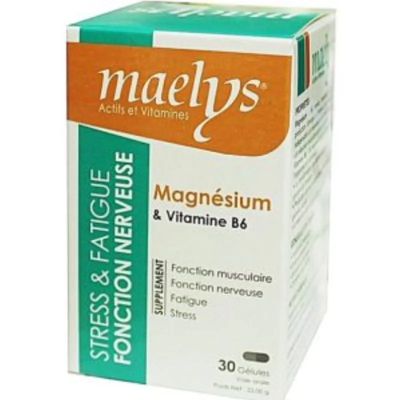 Maelys Magnésium & Vitamine B6 – 30 Gélules