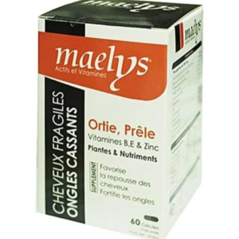 Maelys Ortie Prêle Vitamines B E et Zinc – 60 Gélules –  | Parasativa Maroc