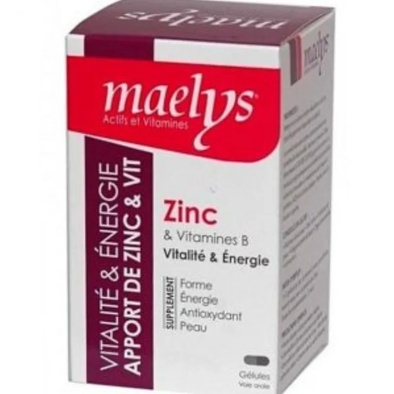 Maelys Zinc et Vitamines B -30 Gélules –  | Parasativa Maroc