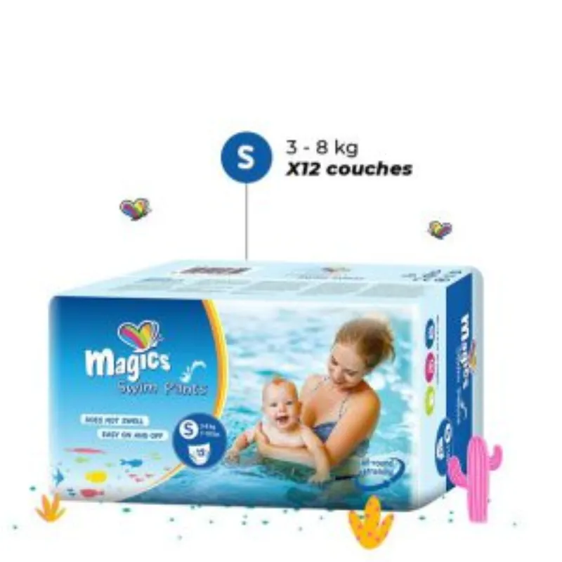 Magics Culottes de bain – Taille S (3-8kg) – Sachet de12 Pièces –  | Parasativa Maroc