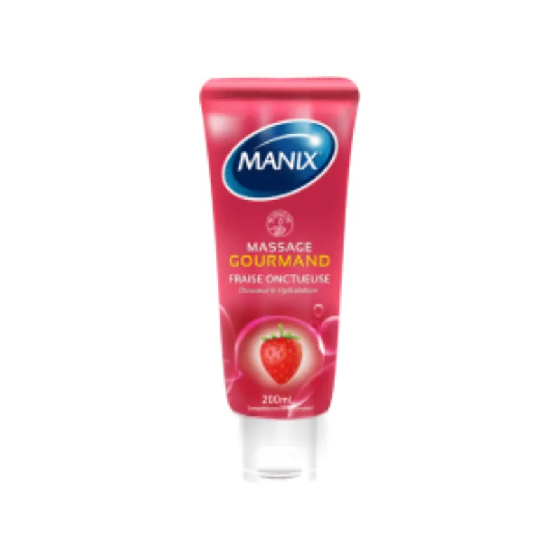 Manix  Massage Gourmand Fraise  – 200ml –  | Parasativa Maroc