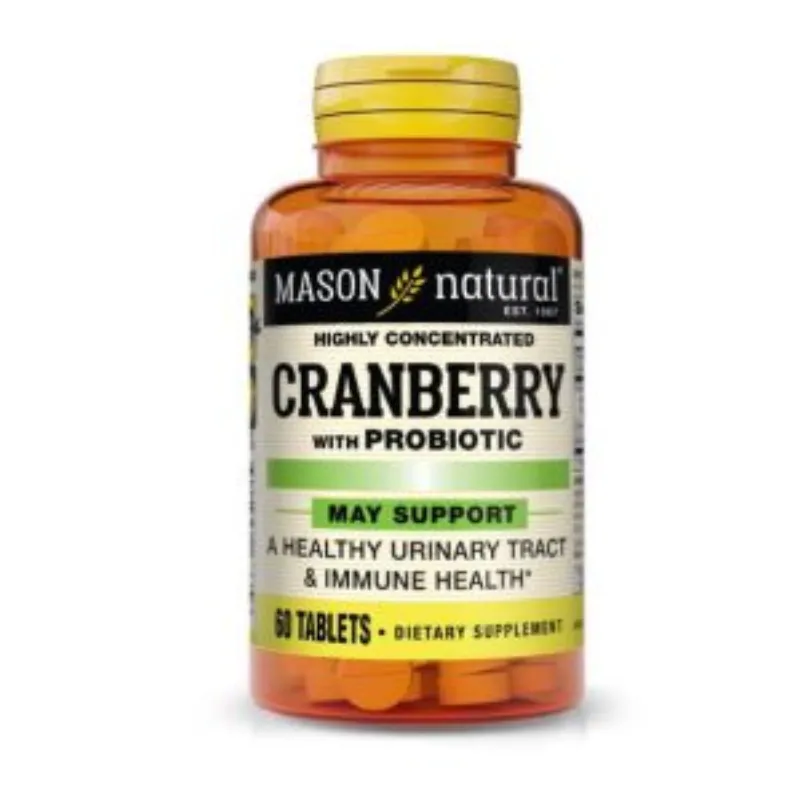 Mason Natural Cranberry with probiotic 60 Tablets 1633-60 –  | Parasativa Maroc
