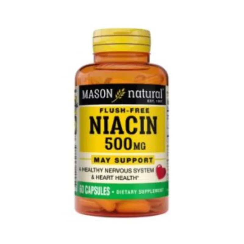 Mason Natural Flush-free Niacin 500mg 60 capsules 1499-60 –  | Parasativa Maroc