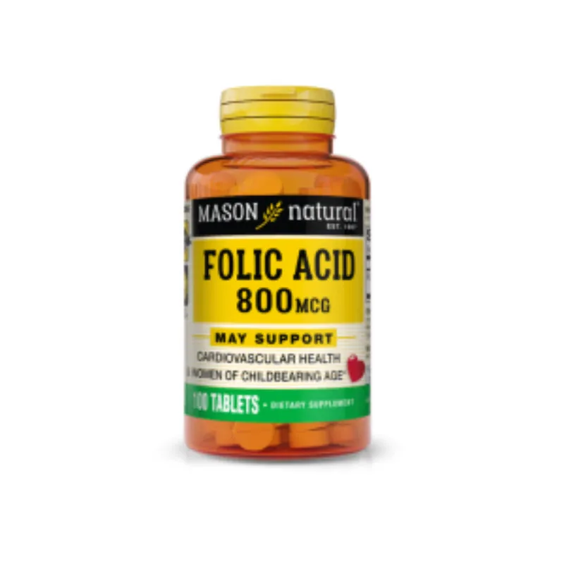 Mason Natural Folic Acid 800mg 100 Tablets –  | Parasativa Maroc