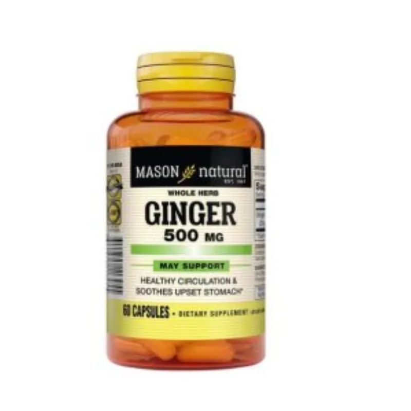 Mason Natural Ginger 500mg 60 capsules 1139-60A –  | Parasativa Maroc