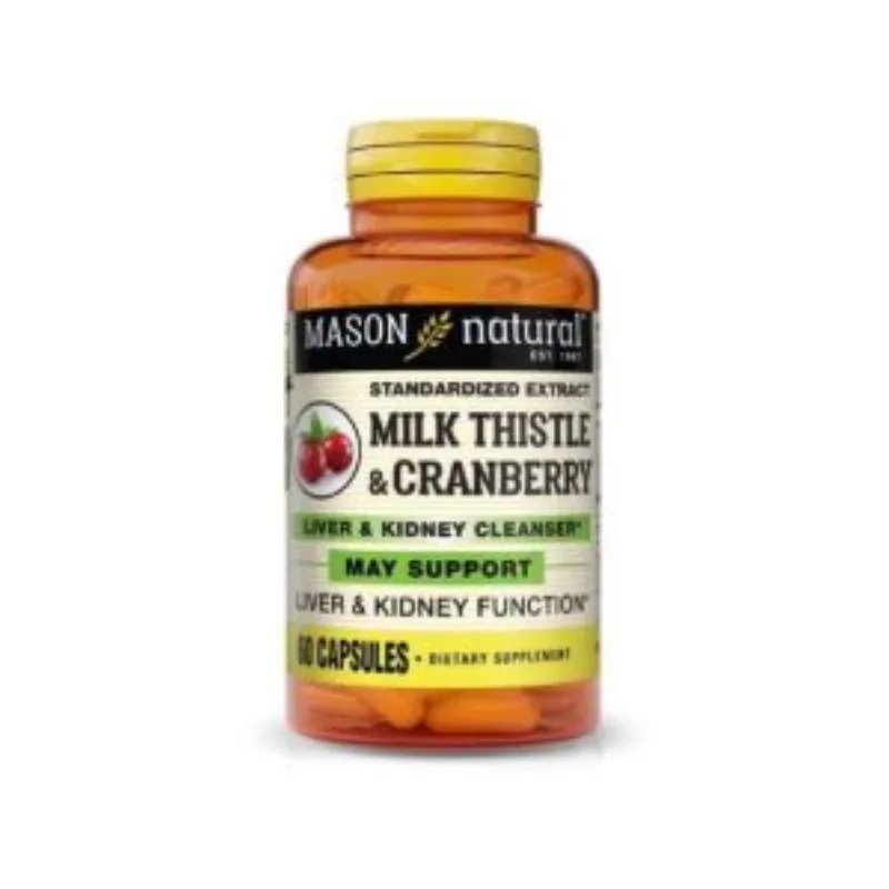 Mason Natural Milk Thistle & Cranberry 60 Capsules –  | Parasativa Maroc