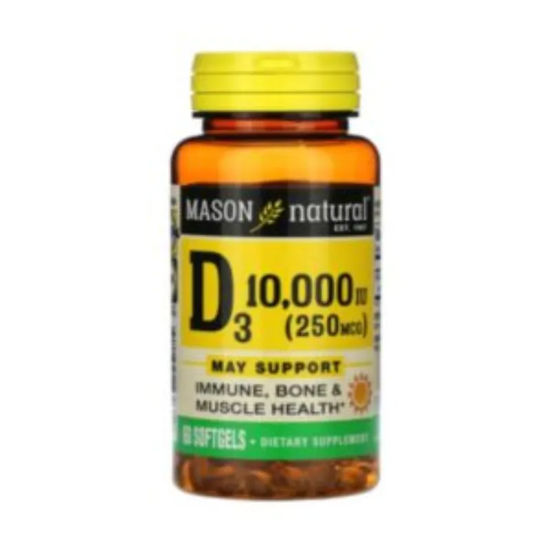 Mason Natural Vitamin D3 10000 UI 60 Softgels –  | Parasativa Maroc
