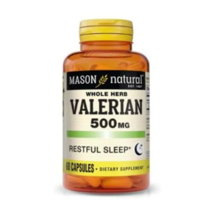 Mason Natural Whole Herb Valerian 500mg 60 capsules 1152-60A –  | Parasativa Maroc