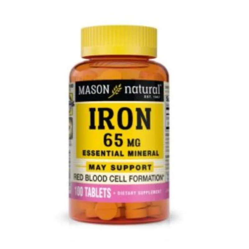 Mason Natural Iron 65mg 100 Tablets –  | Parasativa Maroc