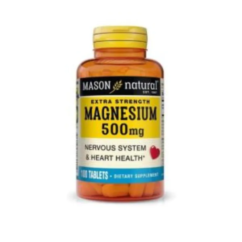 Mason Natural Magnesium 500mg 100 Tablets –  | Parasativa Maroc