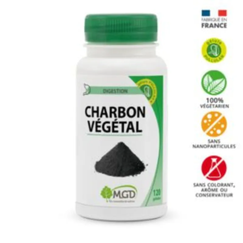 Mgd Nature Charbon vegetale 120 gelules –  | Parasativa Maroc
