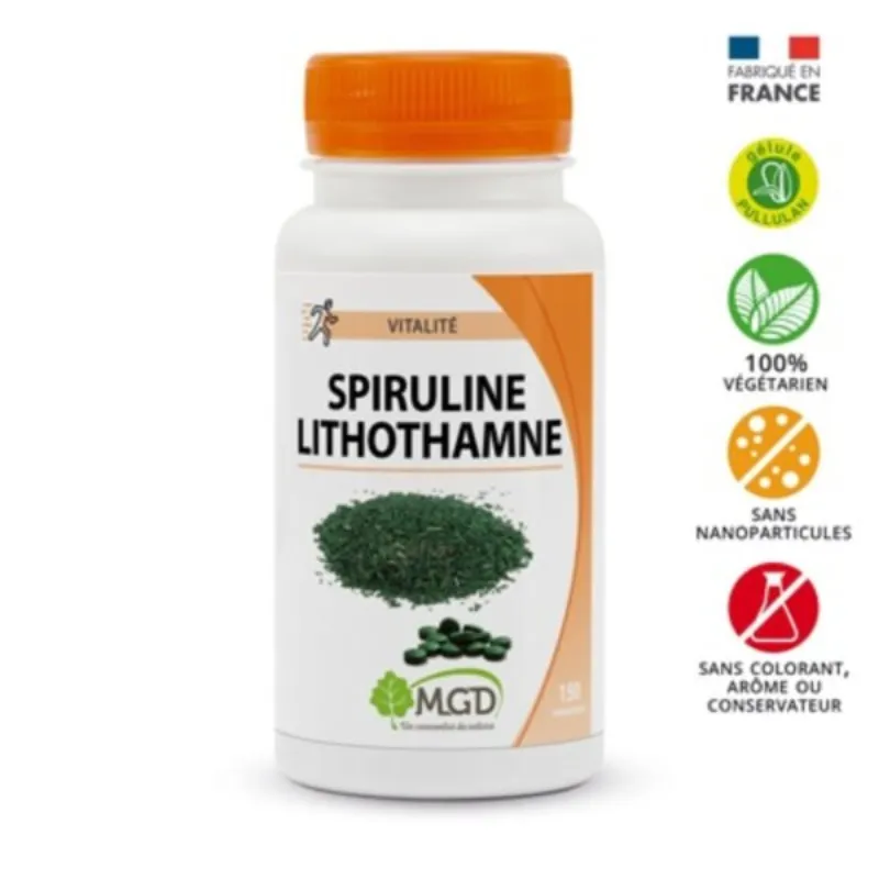 Mgd Nature Spiruline Lithothamne 150 gelules –  | Parasativa Maroc