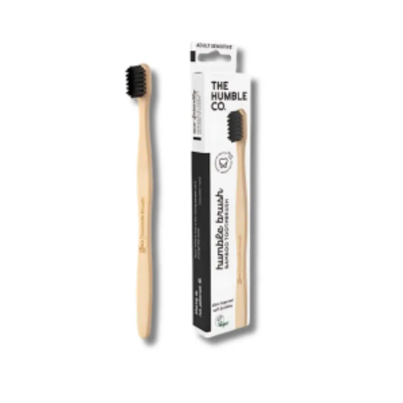 HUBMLE BROSSE A DENTS BAMBOU ADULTE NOIR DENTS SENSIBLES –  | Parasativa Maroc