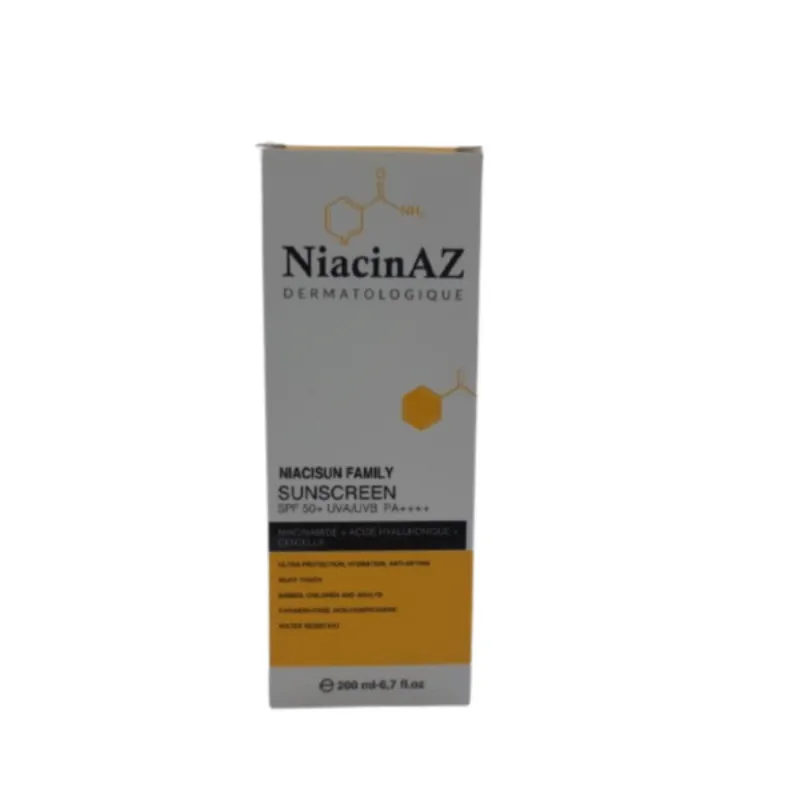 NiacinAZ Niacisun Family Ecran Solaire SPF50+ 200ml –  | Parasativa Maroc