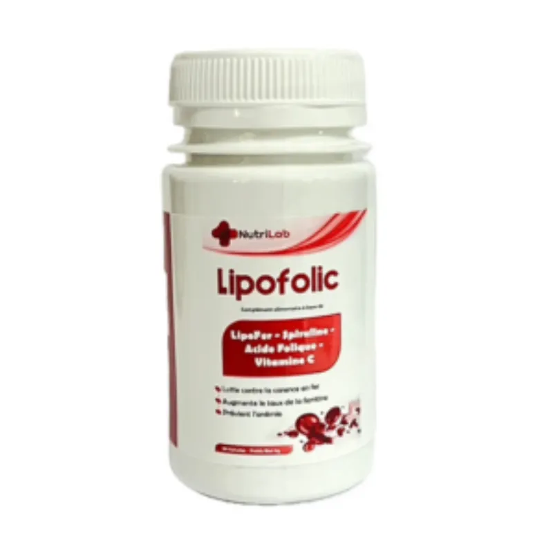 Nutrilab Lipofolic Fer 30 Gelules –  | Parasativa Maroc