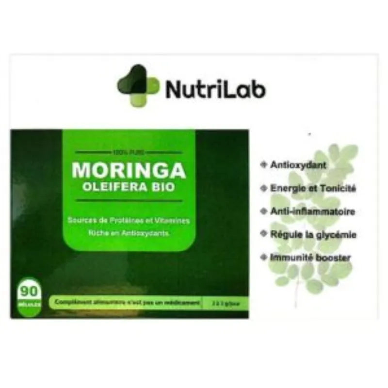 Nutrilab Moringa Oleifera Bio 500mg 90 Gelules –  | Parasativa Maroc