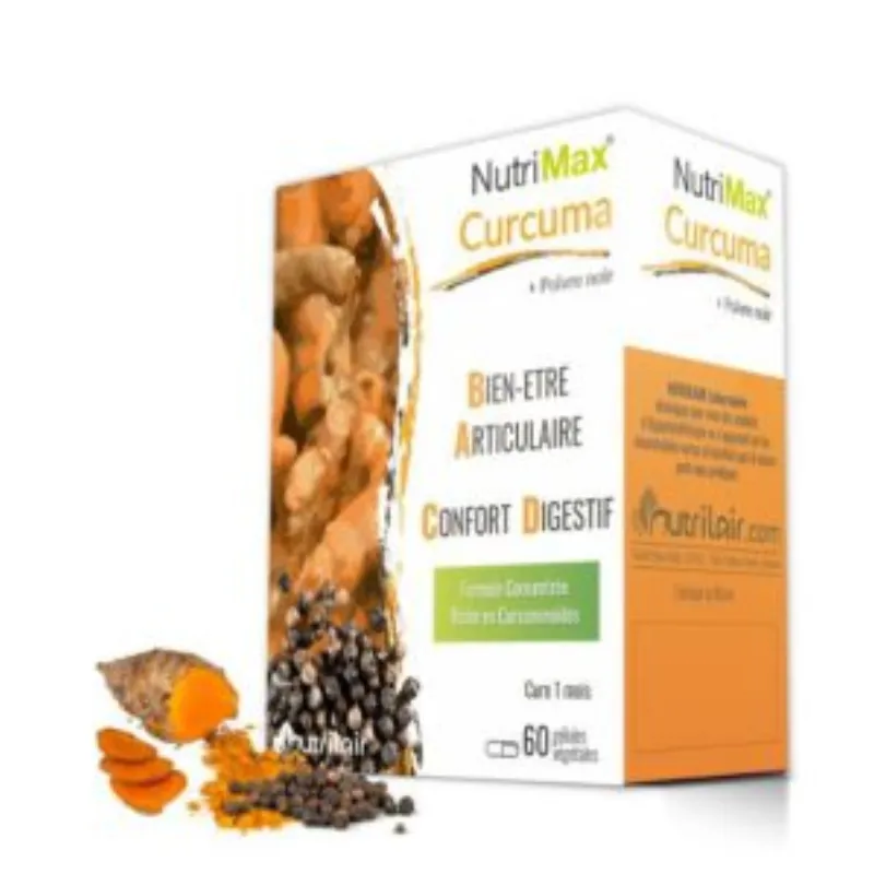 Nutrimax Curcuma + Poivre Noir 60 Gelules –  | Parasativa Maroc