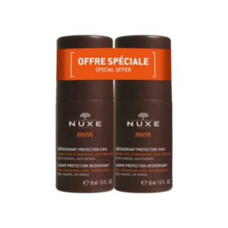 Nuxe Men Deodorant Protection 24h 2*50ml Pack –  | Parasativa Maroc