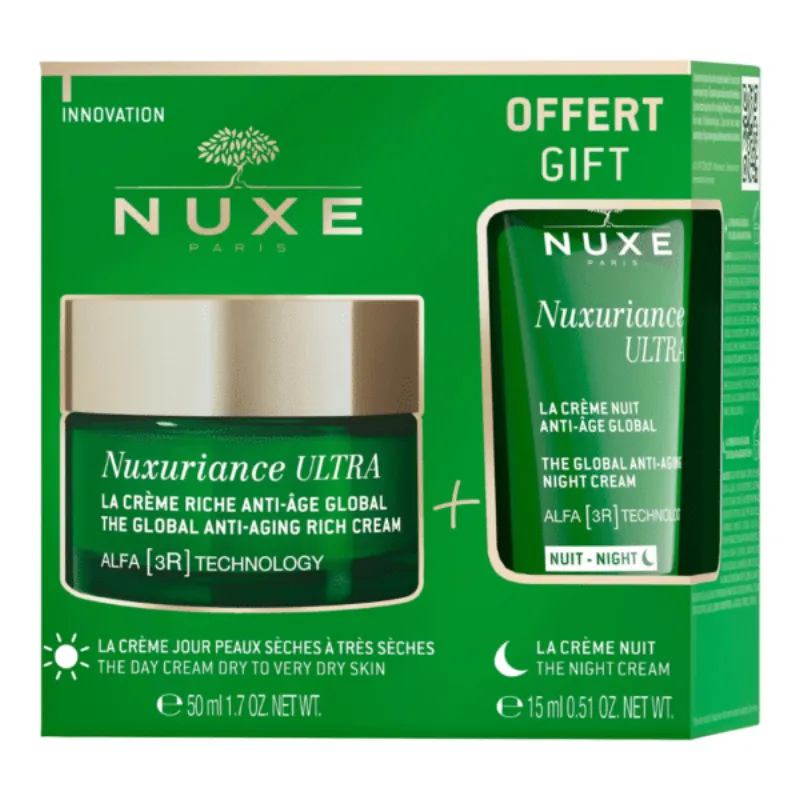 Nuxe Nuxuriance Ultra Creme Riche Anti-age Globale 50ml+ Creme Nuit 15ml –  | Parasativa Maroc
