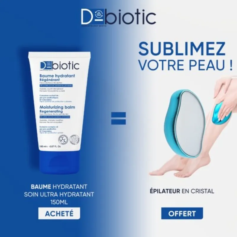 D-BIOTIC Baume Hydratant Régénérant 150 ml = Epilateur en Cristal OFFERT –  | Parasativa Maroc