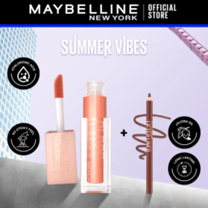 Maybelline Lift Gloss 007 Amer 5.4ml+Lift Liner 001 Cross The Line Pack –  | Parasativa Maroc