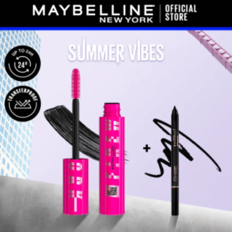 Maybelline Mascara Fire Works Noir 10ml + Crayon Kajal Argan Oil Pack –  | Parasativa Maroc