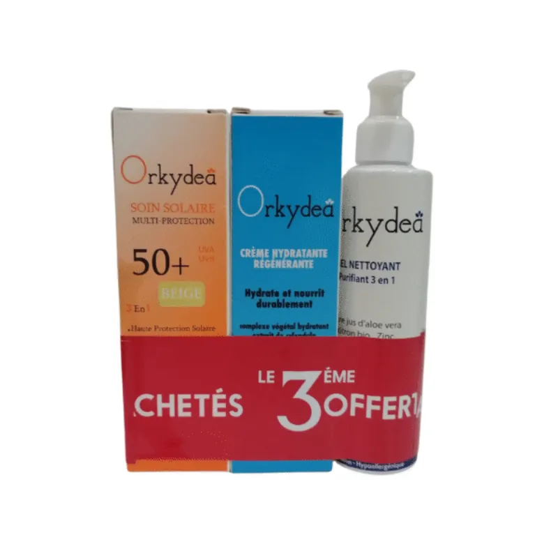 Orkydea Ecran Solaire+ Creme Hydratante+ Gel Nettoyant –  | Parasativa Maroc