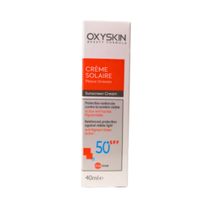 Oxyskin Ecran Solaire Peaux Grasses spf50+ 40ml –  | Parasativa Maroc