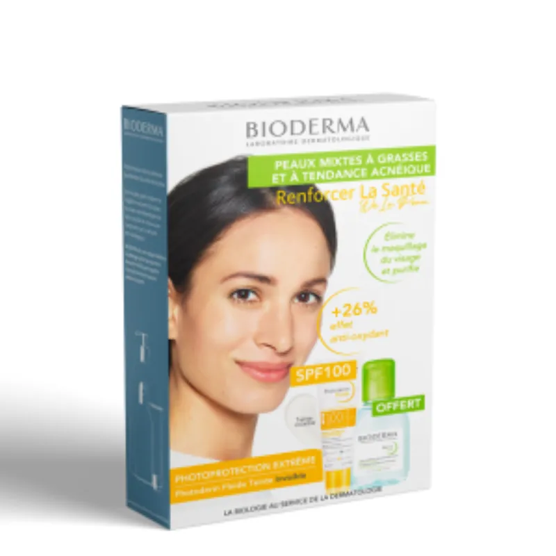 BIODERMA Photoderm Fluide Max Invisible Spf100 + Sebium H2O –  | Parasativa Maroc