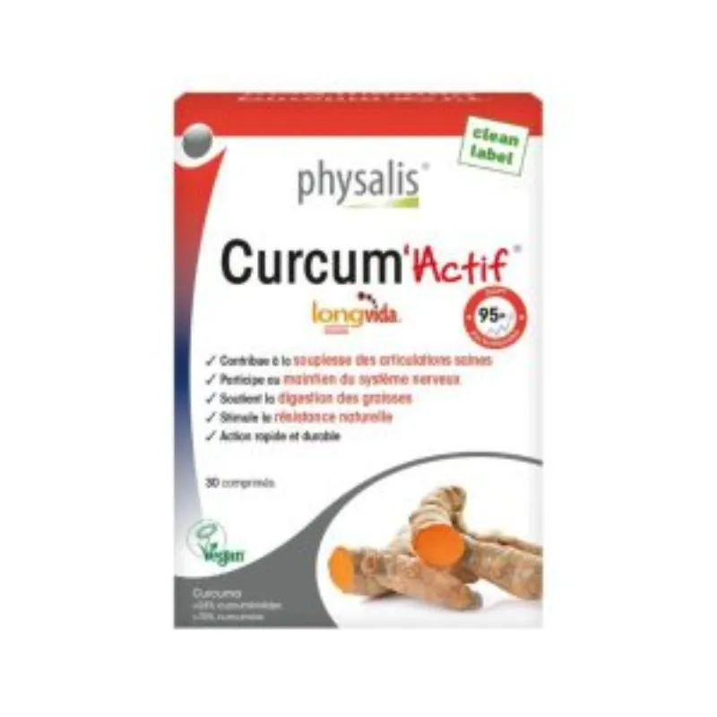 Physalis Curcuma Actif 30 Comprimes –  | Parasativa Maroc