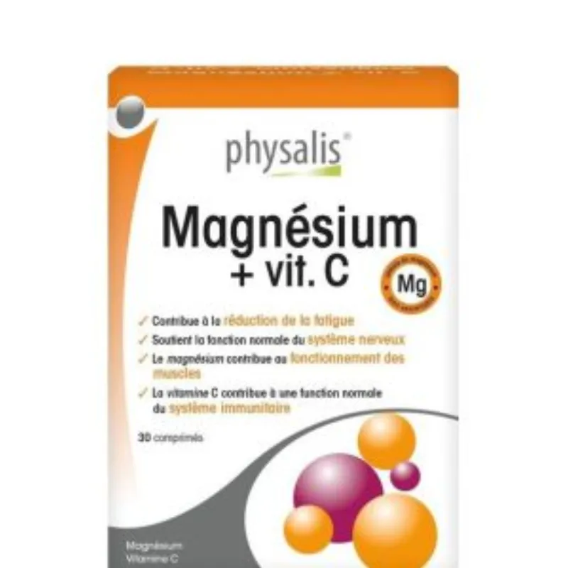 Physalis Magnesium + Vit C 30 Comprimès –  | Parasativa Maroc