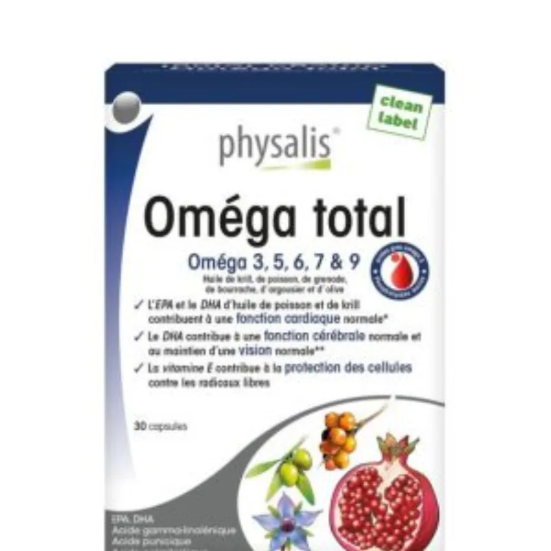 Physalis Omega total 3.5.6.7 & 9 30 Capsules –  | Parasativa Maroc