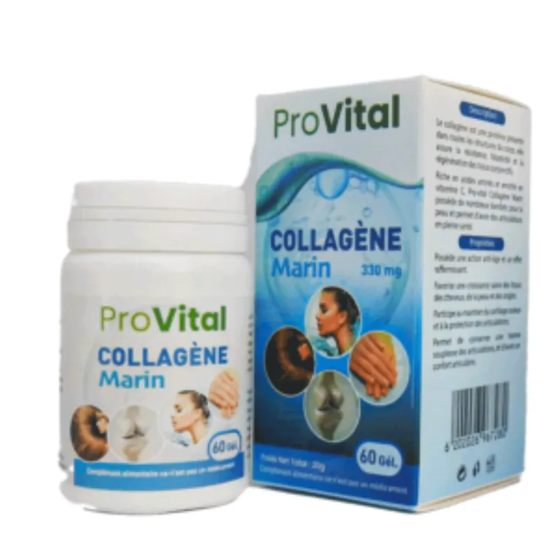 Pro vital Collagene Marin 330mg 60Gelules –  | Parasativa Maroc
