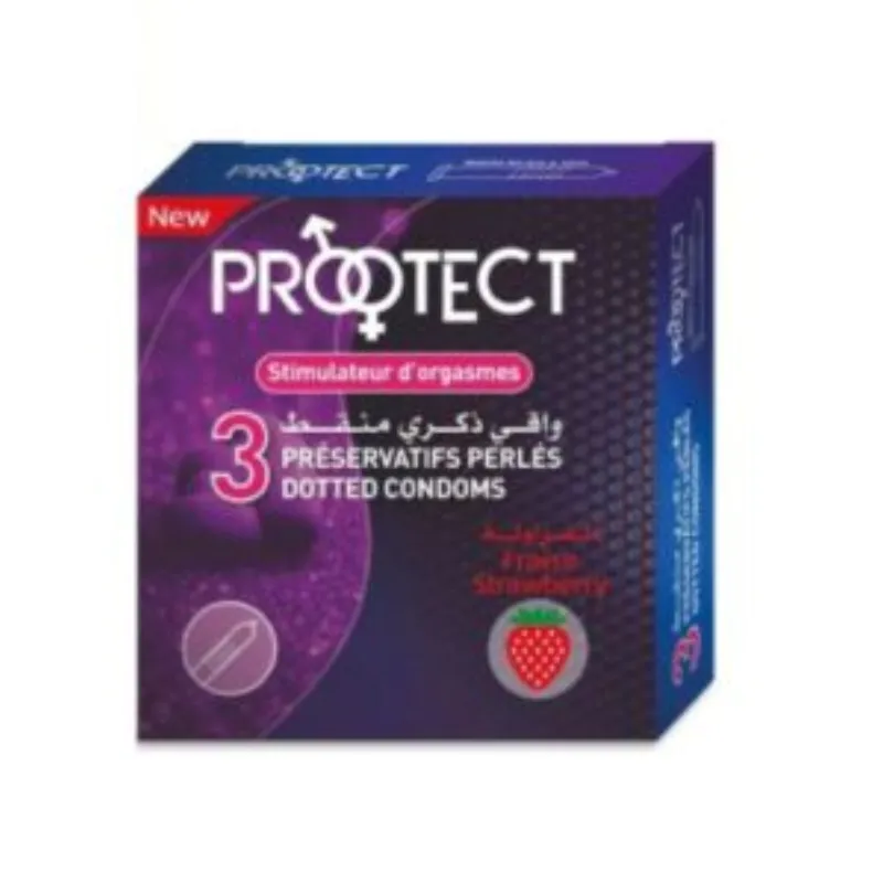 Protect Preservatifs Fraise 3 Pieces –  | Parasativa Maroc