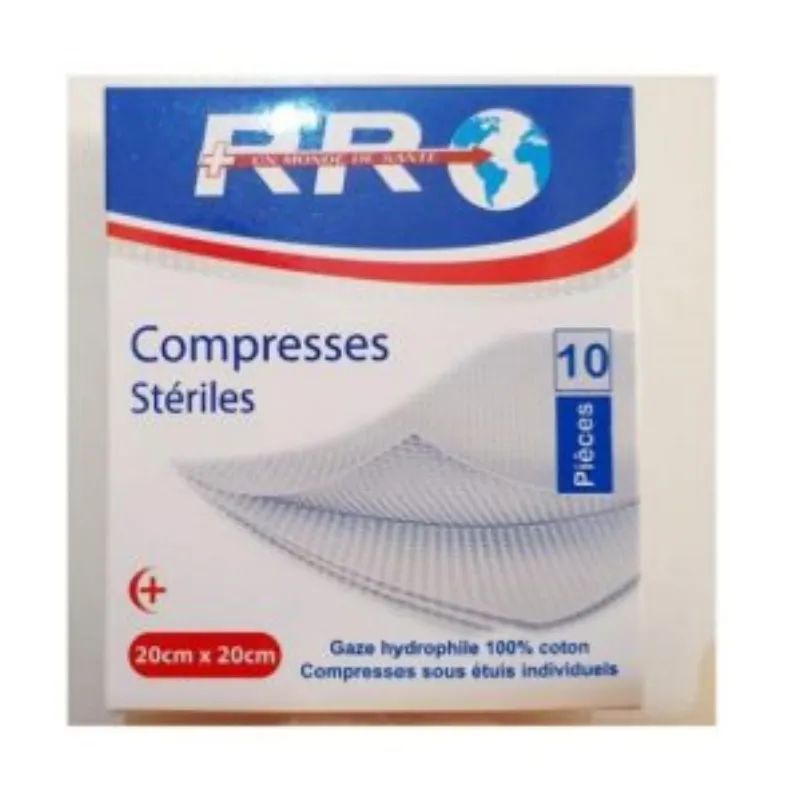 RR Compresse Steriles 20*20 Boite de 10 Pièces –  | Parasativa Maroc