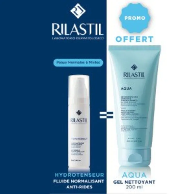 RILASTIL HYDROTENSEUR FLUIDE 50ML = AQUA NETTOYANT VISAGE OFFERT –  | Parasativa Maroc