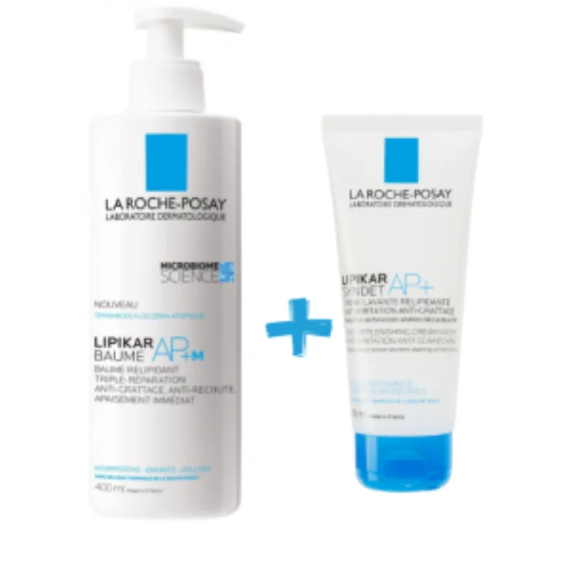 La Roche Posay Lipikar Baume AP+ M 400ml + Syndet AP+ 100ml pack –  | Parasativa Maroc
