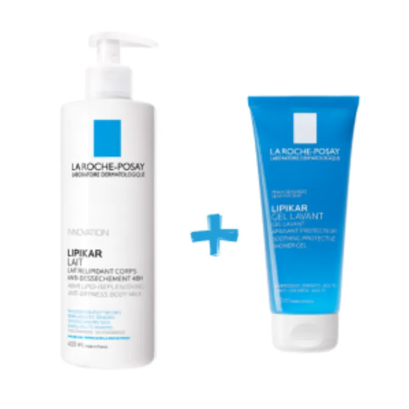 La Roche Posay Lipikar Lait 400ml+ Lipikar Gel Lavant 100ml Pack –  | Parasativa Maroc