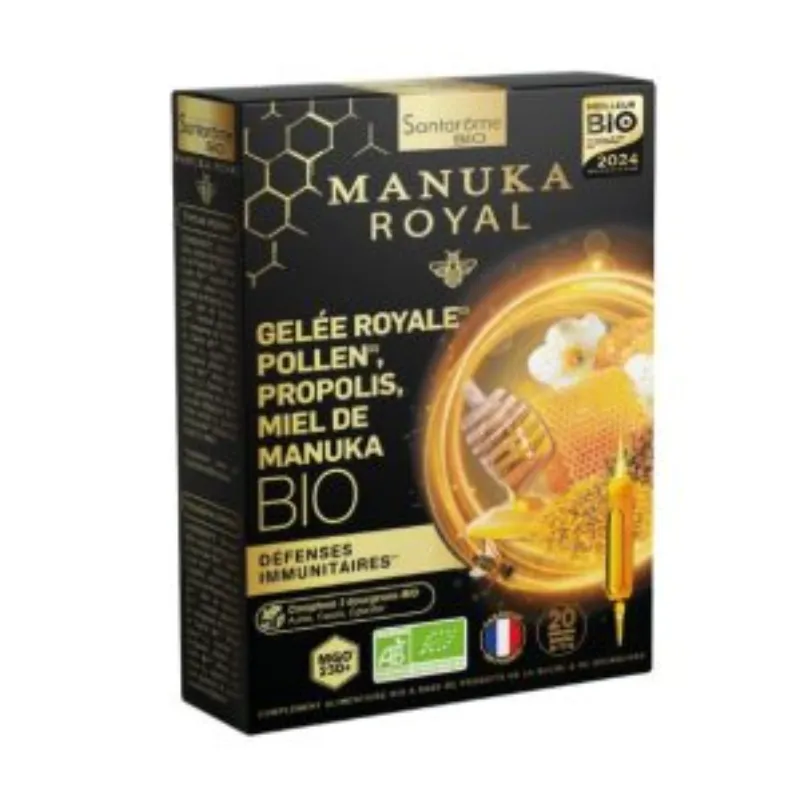 SANTAROME GELEE ROYALE POLLEN PROPOLIS MIEL DE MANUKA 20 AMPOULES –  | Parasativa Maroc
