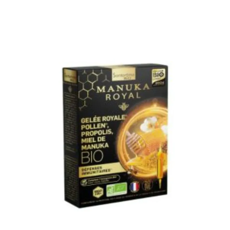 SANTAROME Gelée Royale 2000 au Miel de Manuka Bio 20 ampoules –  | Parasativa Maroc