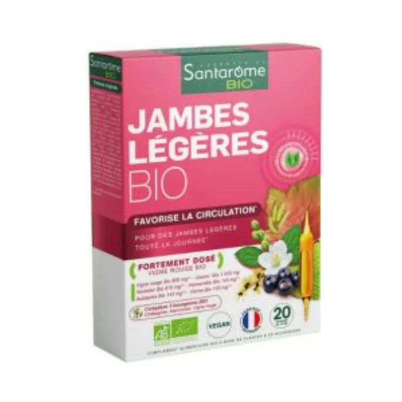 SANTAROME JAMBES LEGERES BIO 20 AMPOULES –  | Parasativa Maroc