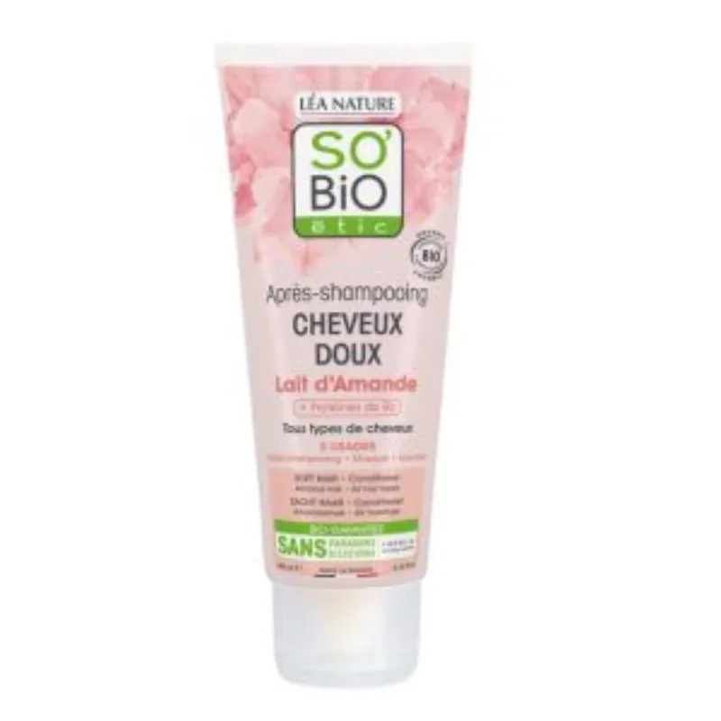 SO BIO APRES SHAMPOOING DOUX AU LAIT D’AMANDE 200ML –  | Parasativa Maroc