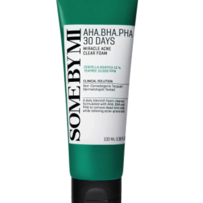 SOME BY MI AHA. BHA. PHA 30 DAYS MIRACLE ACNE CLEAR FOAM 100ML –  | Parasativa Maroc