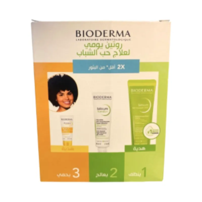 Bioderma Sebium Kerato+ 30ml + Gel Moussant Actif 45ml + Photoderm Format Voyage PACK –  | Parasativa Maroc