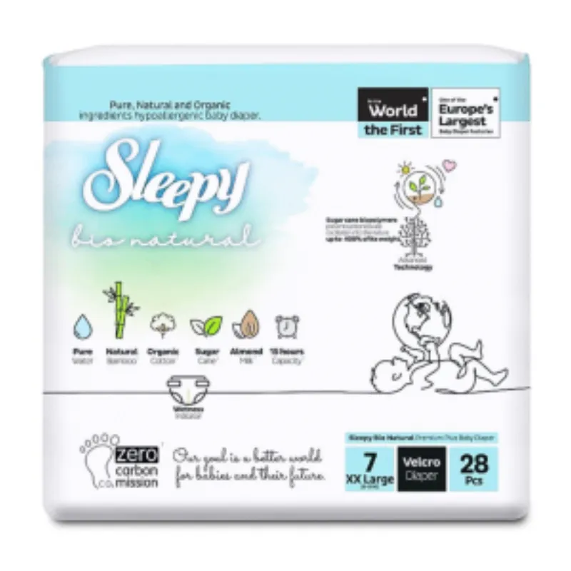 Sleepy Bio Natural Couches Taille 7 XXL+ 20-30kg/28 Pieces –  | Parasativa Maroc