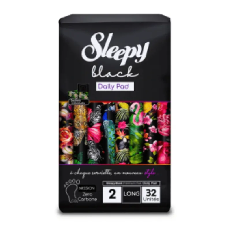 Sleepy Black Panty Liner Long 32 Pieces –  | Parasativa Maroc