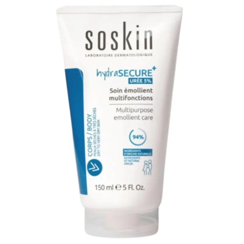 Soskin HydraSecure+ Soin Emolient Uree5% 150ml –  | Parasativa Maroc