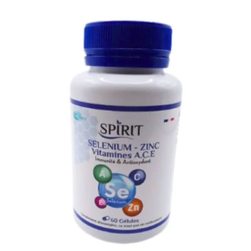 Spirit Selenium Zinc Vitamines A.C.E 60gelules –  | Parasativa Maroc