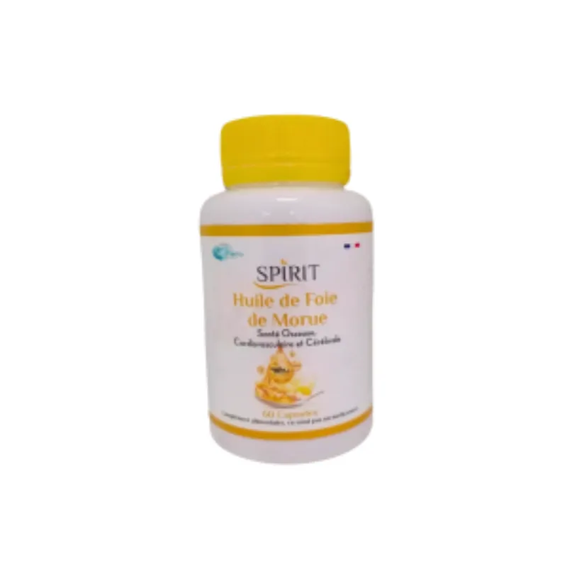 Spirit Huile de Foie de Morue 60 Capsules –  | Parasativa Maroc