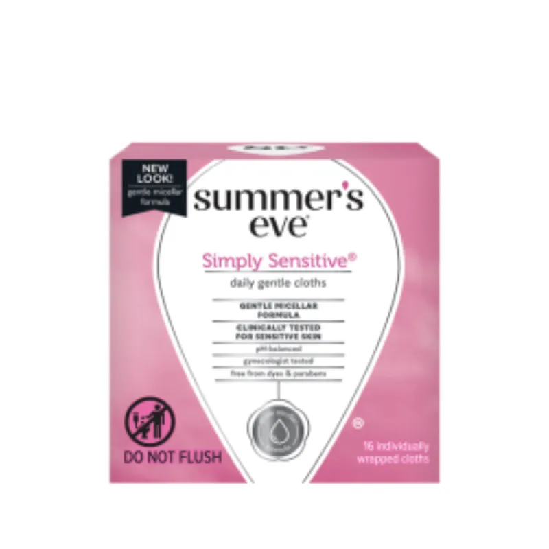 Summer’s Eve Simply Sensitive Cleansing 16 Cloths –  | Parasativa Maroc